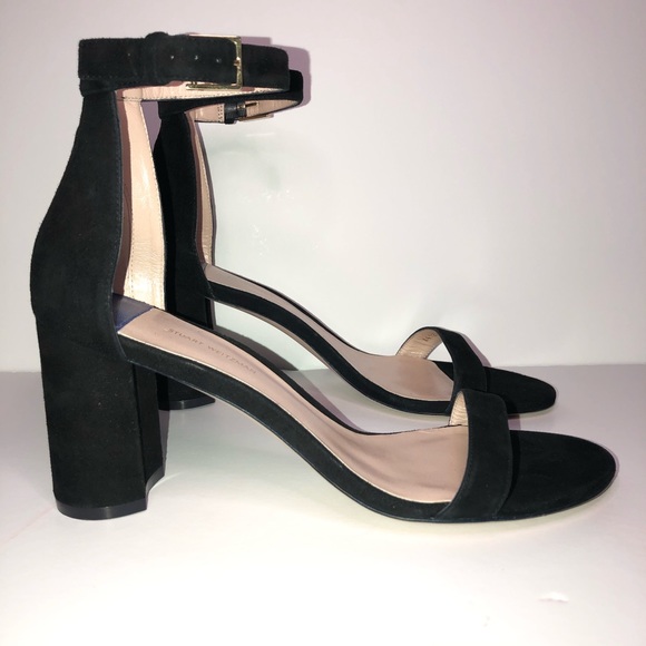❌️SOLD❌️ Stuart Weitzman 75Less Nudist Black Suede Sandals - Picture 6 of 8